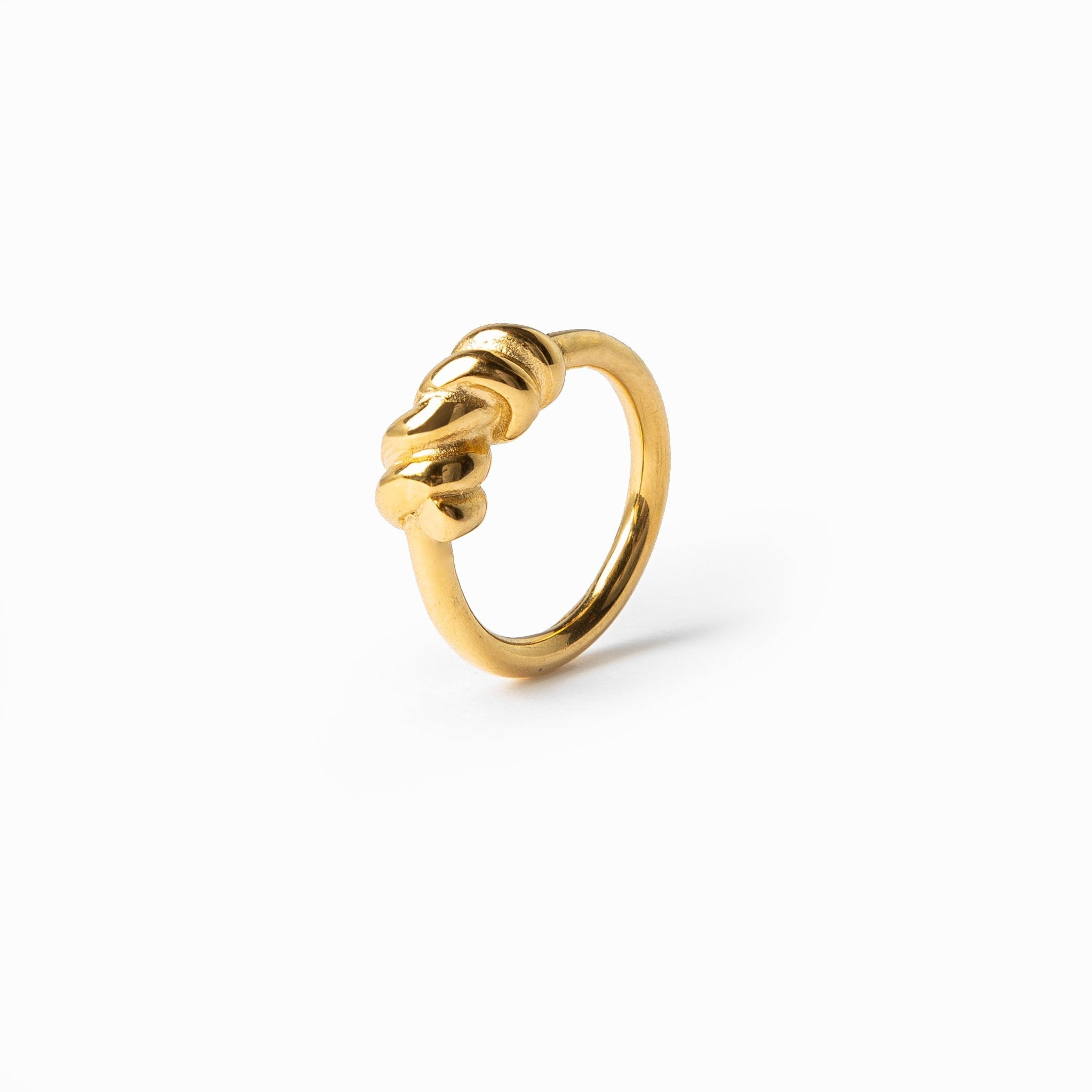 Anel de Aço Barbedado - Dourado - Megan Joias