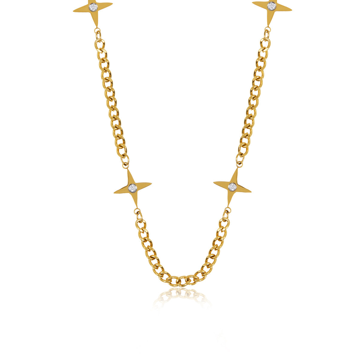Colar Ouro Quatro Pontos - Megan Joias