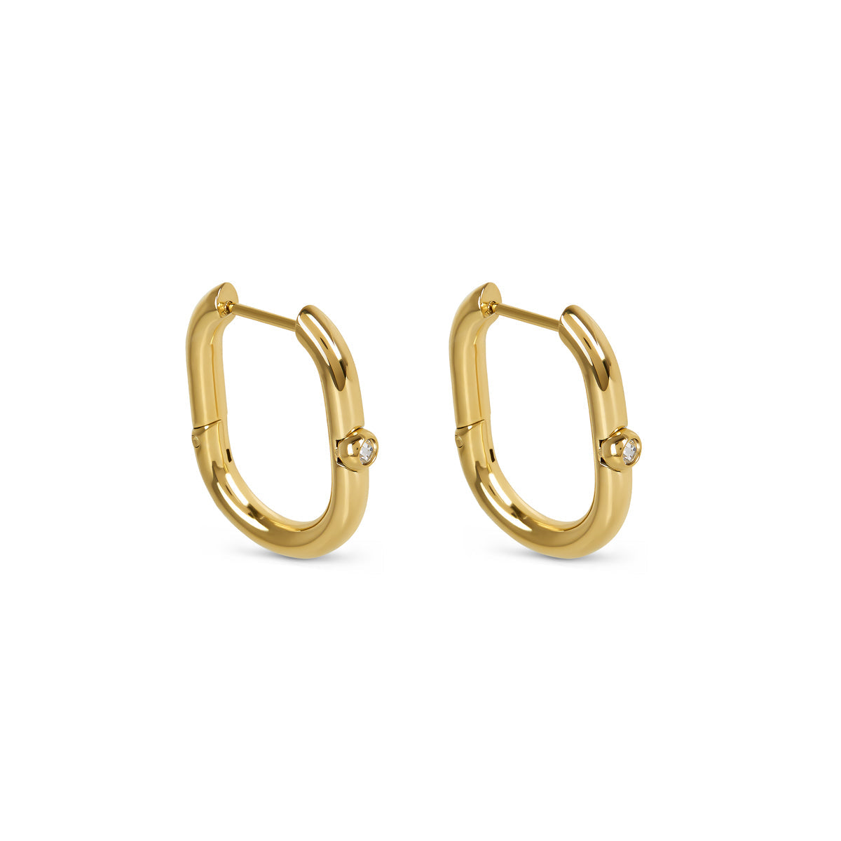 Niveus Gold Hoop Earrings - Megan Joias