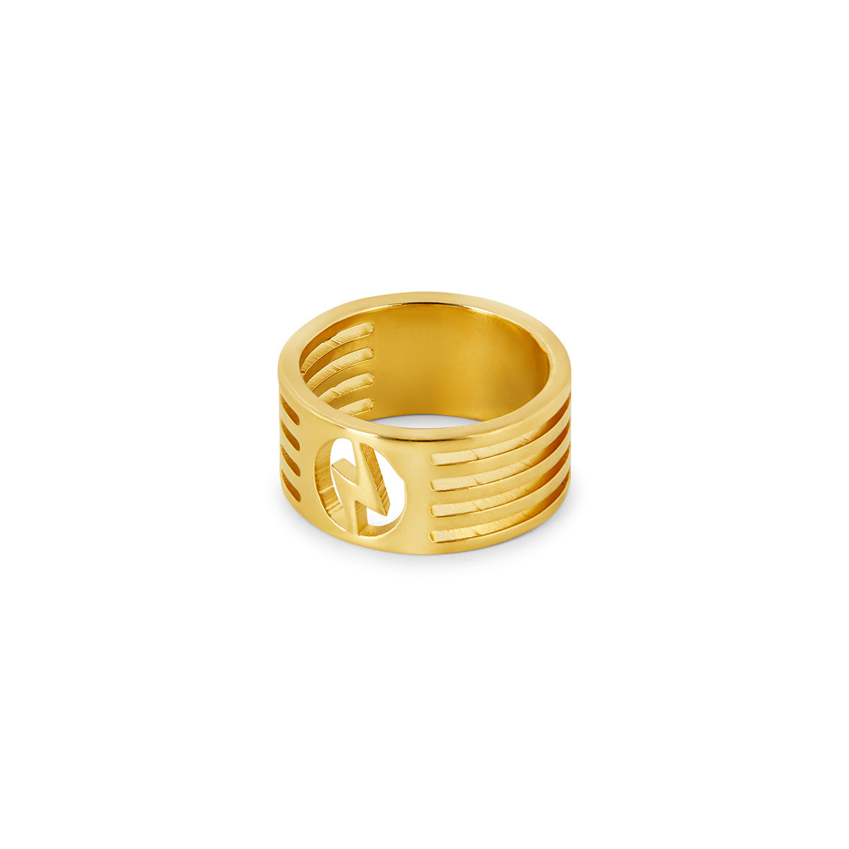 Anel Bolt Cut-Out - Dourado - Megan Joias