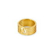 Anel Bolt Cut-Out - Dourado - Megan Joias