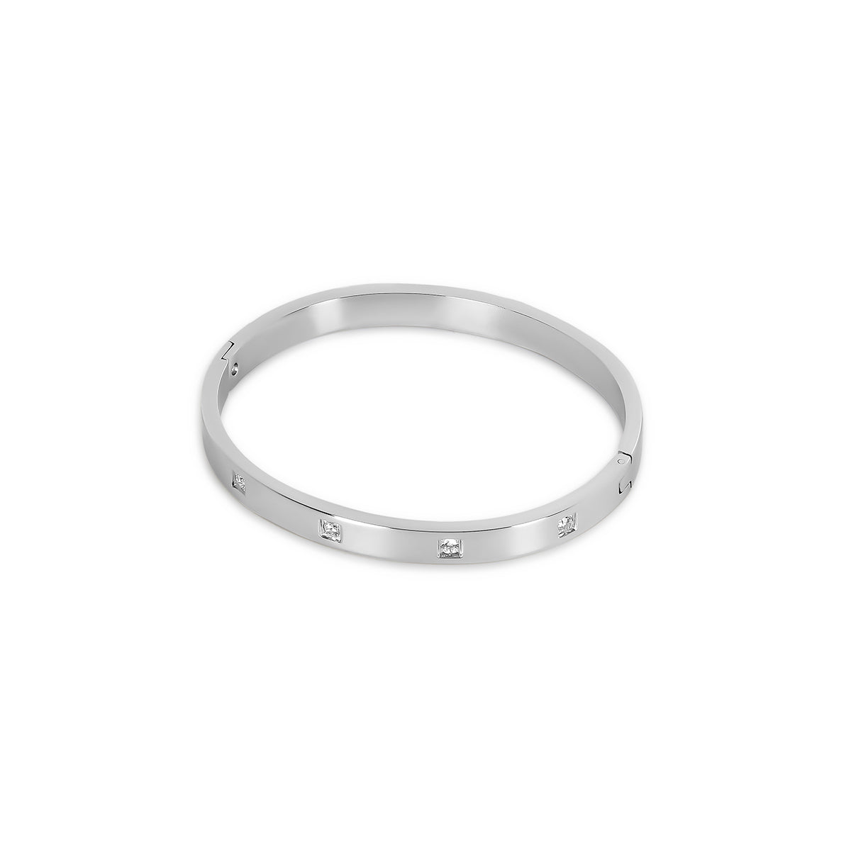 Pulseira Box de Pedra - Prata - Megan Joias