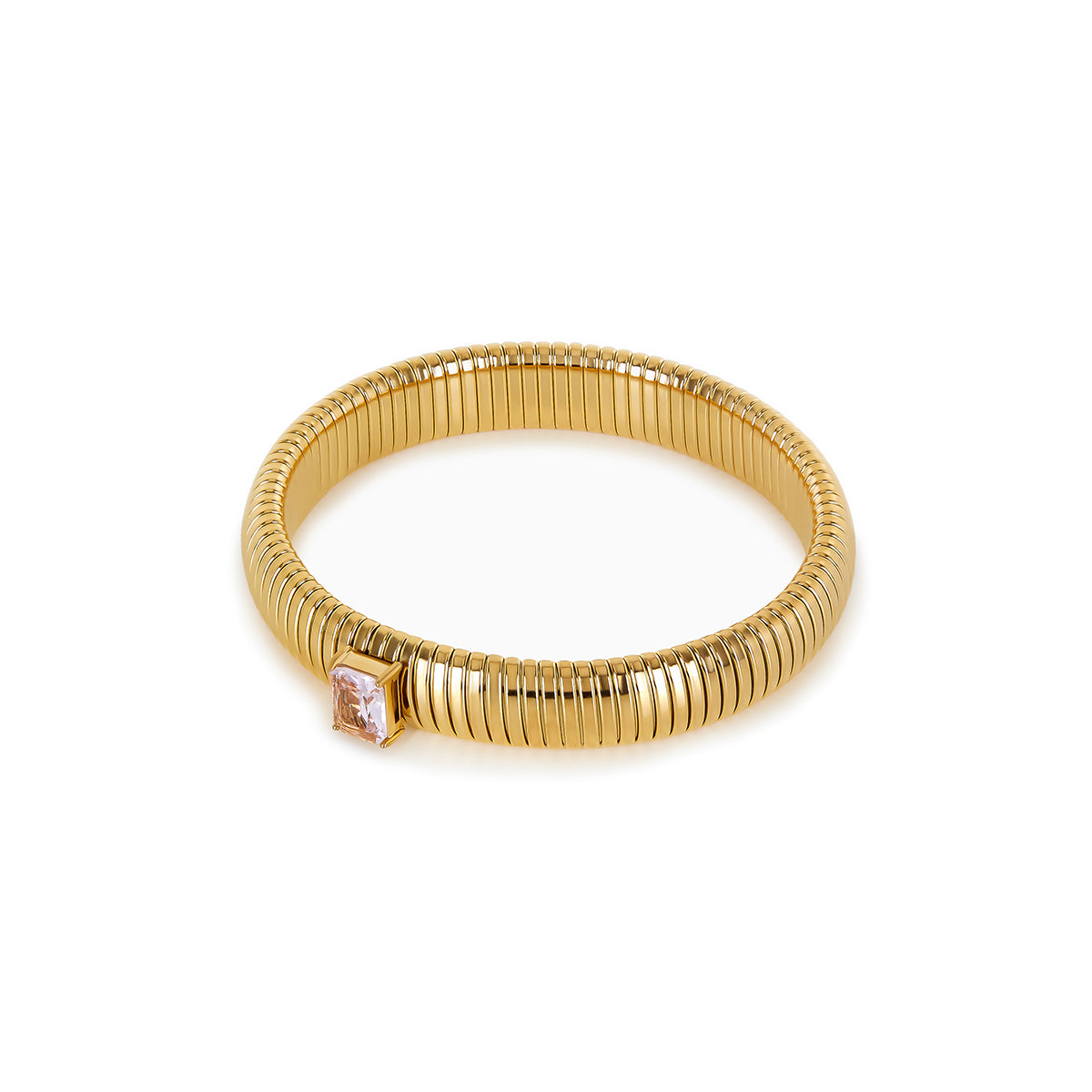 Pulseira Chunky de Pedra - Dourada - Megan Joias