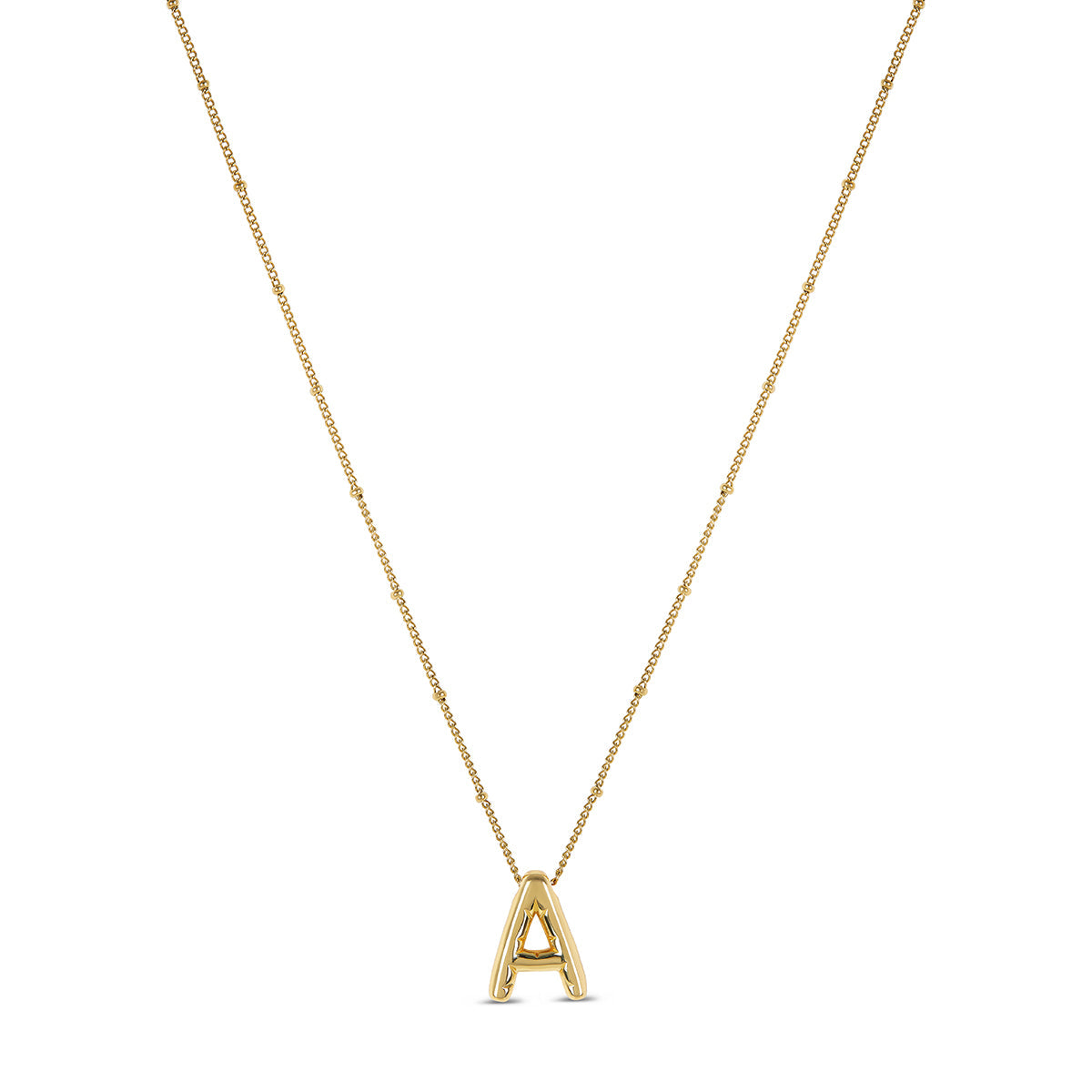 Colar Bubble com Letra Inicial - Ouro