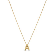 Colar Bubble com Letra Inicial - Ouro