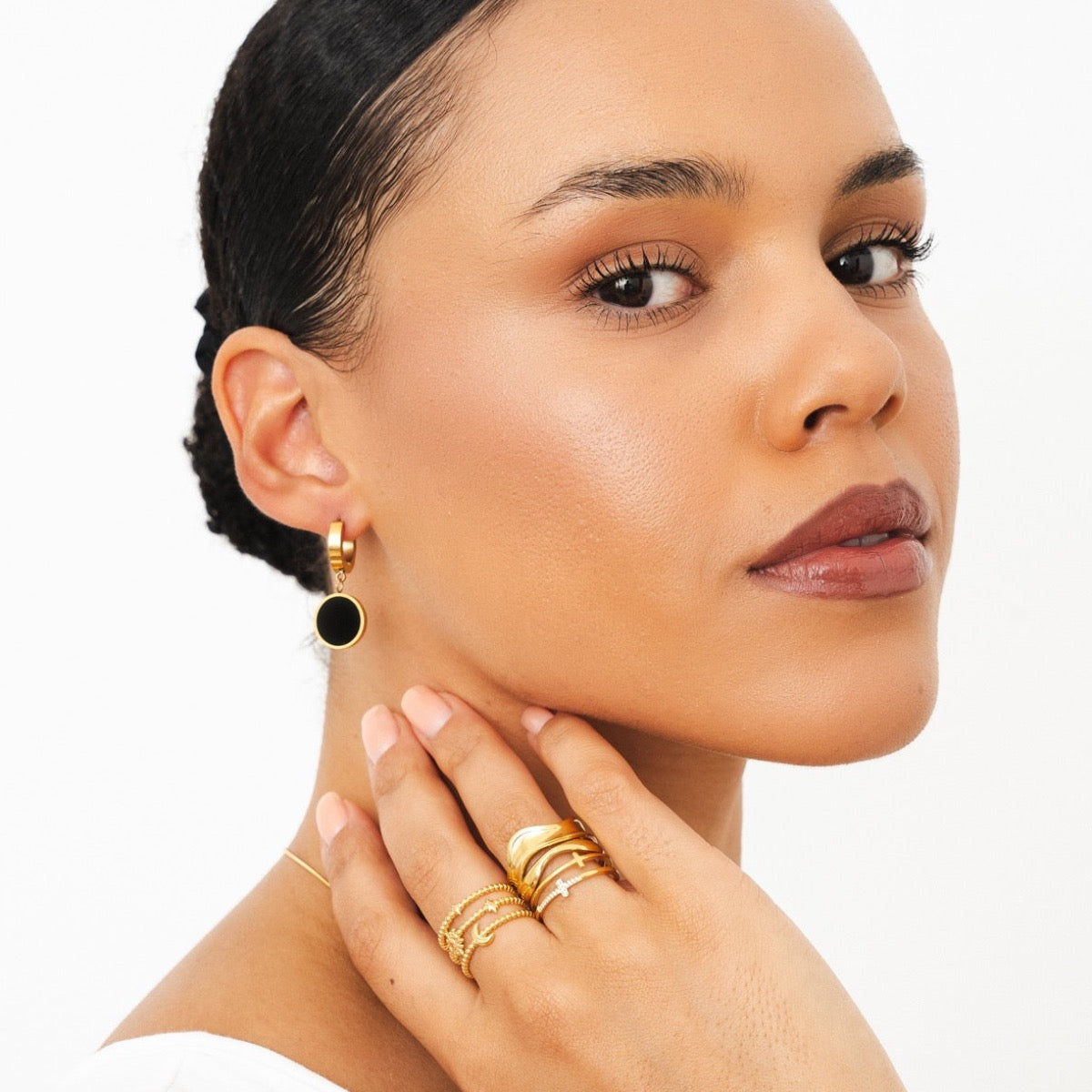 Anel Ajustável Luna - Dourado - Megan Joias