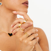 Anel Ajustável Luna - Dourado - Megan Joias
