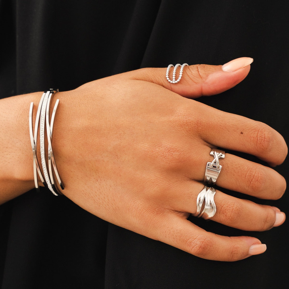 Pulseira Bangle Florence - Prata Elegante - Megan Joias