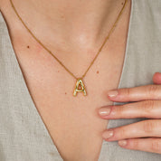 Colar Bubble com Letra Inicial - Ouro