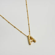 Colar Bubble com Letra Inicial - Ouro