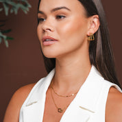 Brincos Amelie Triple Split - Dourado