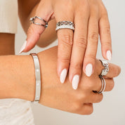 Pulseira Box de Pedra - Prata - Megan Joias
