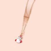 Aihua-Cute Christmas Colares para Homens e Mulheres, Esmalte Bell, Boneco de Neve, Árvore, Veados, Santa Gifts, Christmas Party Jewelry