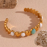 Pulseira Elegante de Jade Oval com Zircônia