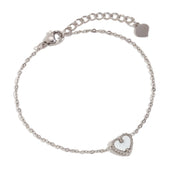 E.B. Bell Single Shell Love Bracelet, Resistente à água, Acessórios banhados a ouro 18K, Colar de aço inoxidável 316L