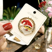 Xmas Esmalte Broche Boneco De Neve Papai Noel Árvore Wreath Metal Pinos Moda Jóias Presente Para As Mulheres Feliz Natal Decoração Presentes