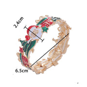 Pulseira Natalina Elástica Dourada para Mulheres