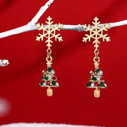 Natal Papai Noel Brincos Caídos para Mulheres e Meninas, Árvore de Natal, Floco de Neve, Borla Longa, Brincos Dangle, Brinco Engraçado Moda Jóias