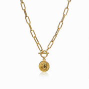 Colar com Fecho Toggle de 10 Centavos - Ouro